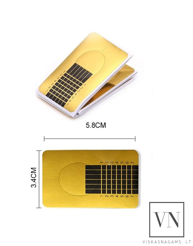 Formelės nagų priauginimui BLACK, 500vnt. 2