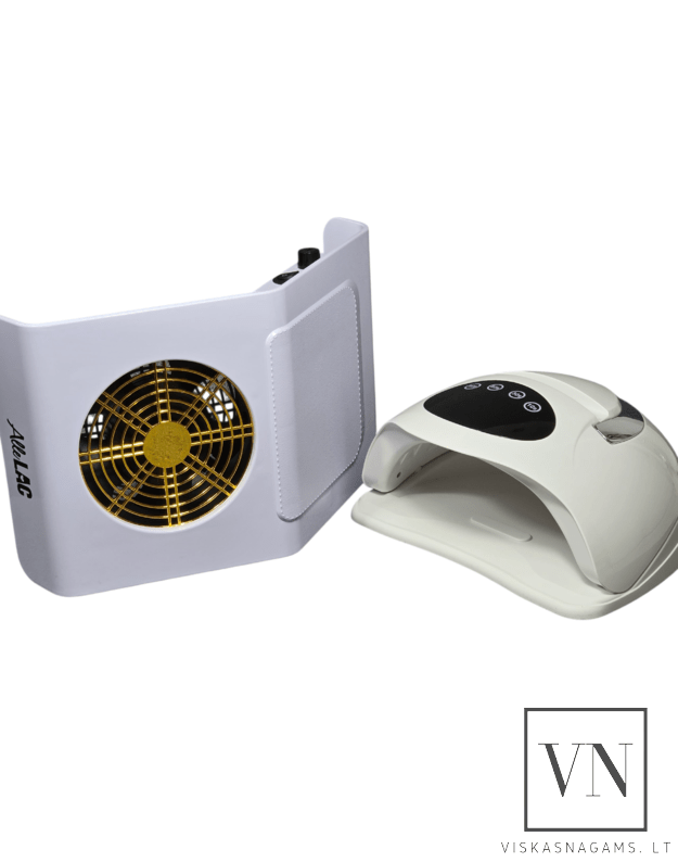 Nagų lempa LED/UV X17 MAX, 258W ir dulkių surinkėjas 858-2A, 40W