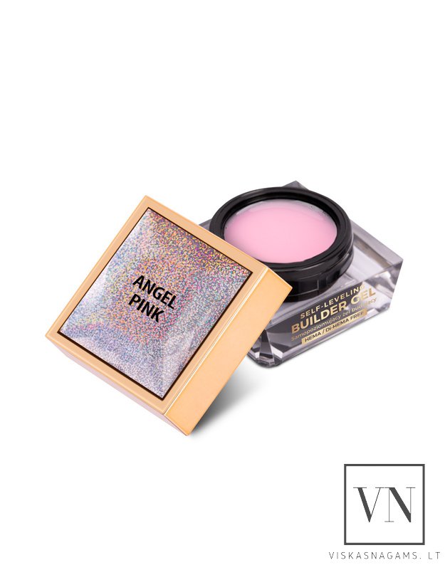 MOLLY NAILS BUILDER ANGEL PINK savaime išsilyginantis gelis, 15g 2