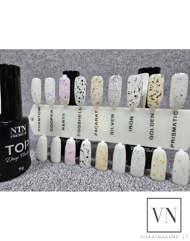 Topas nagams su folijos gabalėliais NTN TOP DROP FLAKES PARTY, 7g