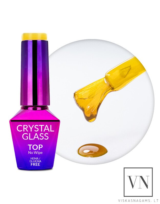 MOLLY LAC CRYSTAL GLASS YELLOW vitražinis viršutinis sluoksnis, 10g