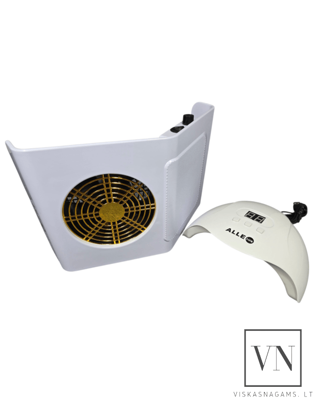 Nagų lempa LED/UV ALLELUX X3, 54W ir dulkių surinkėjas 858-2A, 40W