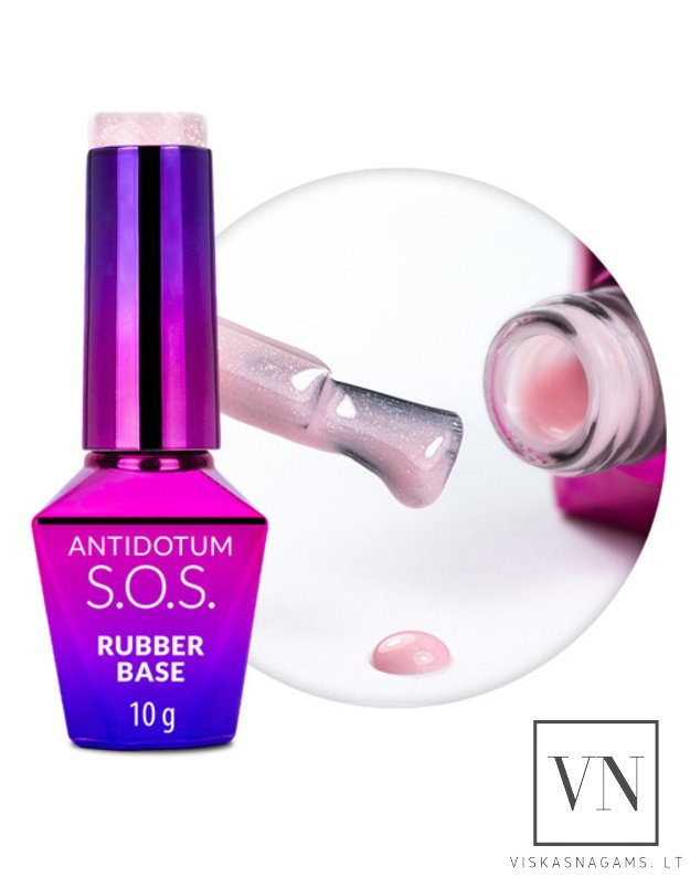 S.O.S. ANTIDOTUM RUBBER BASE SPARKLING MOUSSE kaučiukinė bazė, 10g 4