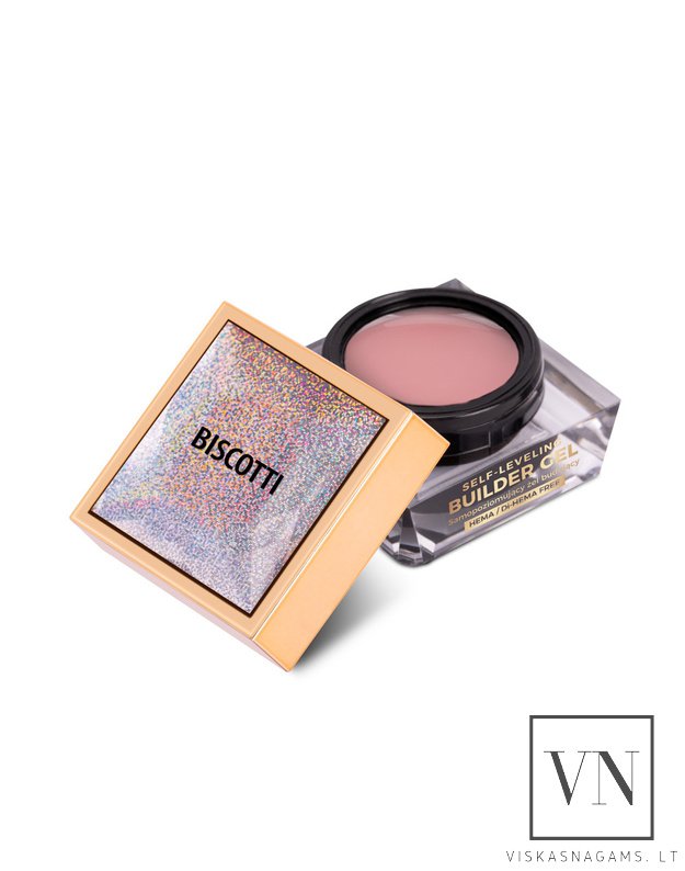 MOLLY NAILS BUILDER BISCOTTI savaime išsilyginantis gelis, 15g 3