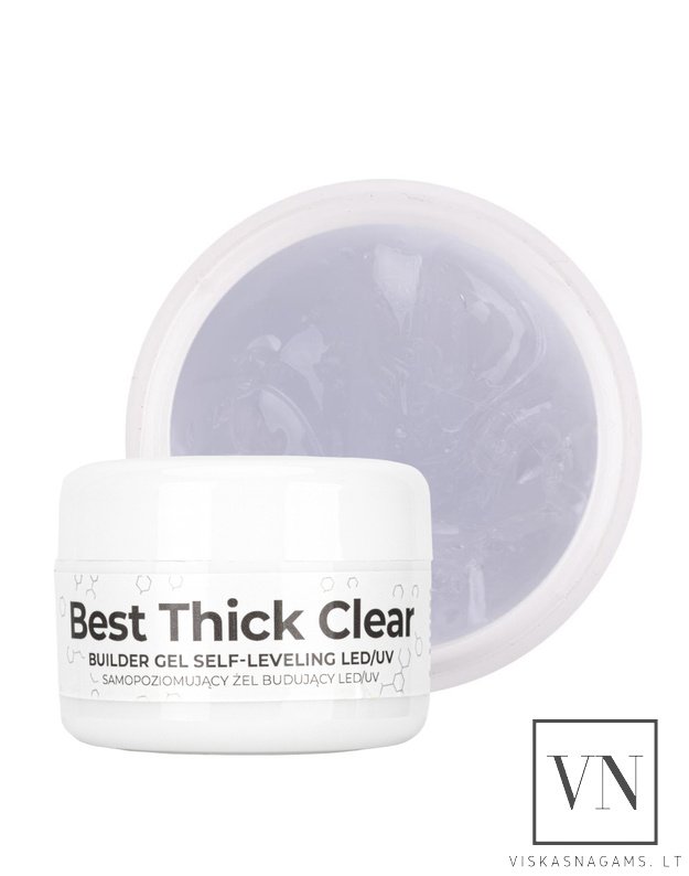 NTN BEST THICK CLEAR GEL trifazis UV/LED gelis, 15g