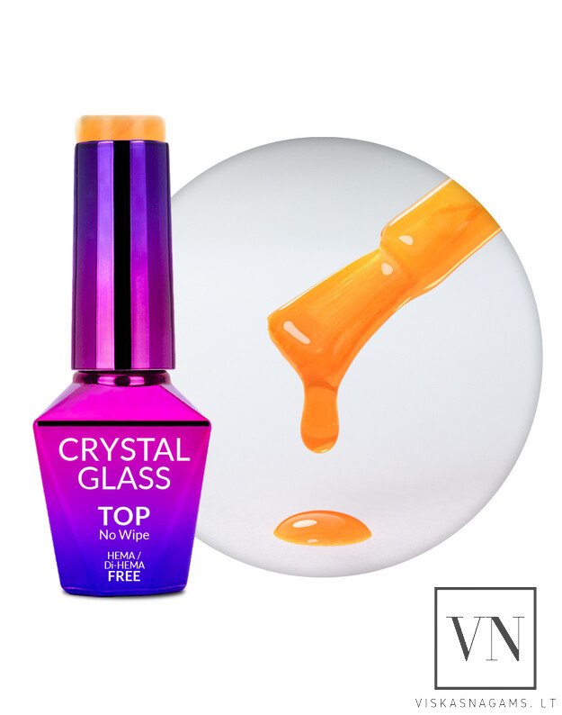 MOLLY LAC CRYSTAL GLASS ORANGE vitražinis viršutinis sluoksnis, 10g