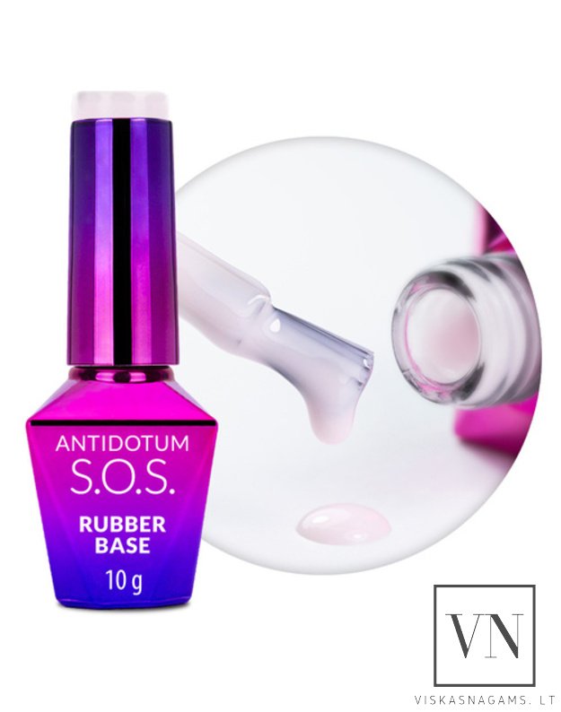 S.O.S. ANTIDOTUM RUBBER BASE MILKY BLUSH kaučiukinė bazė, 10g 4