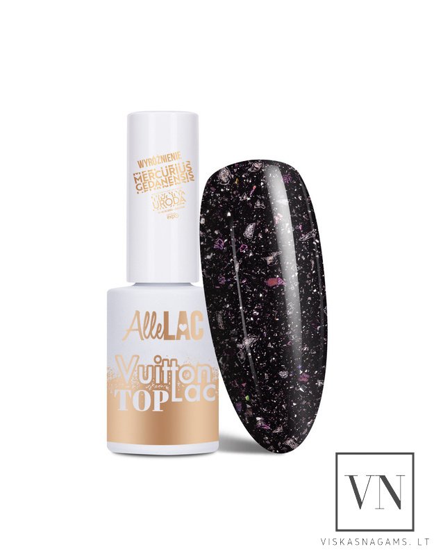 ALLELAC TOP VUITTONLAC SILVER viršutinis sluoksnis su blizgučiu, 5g