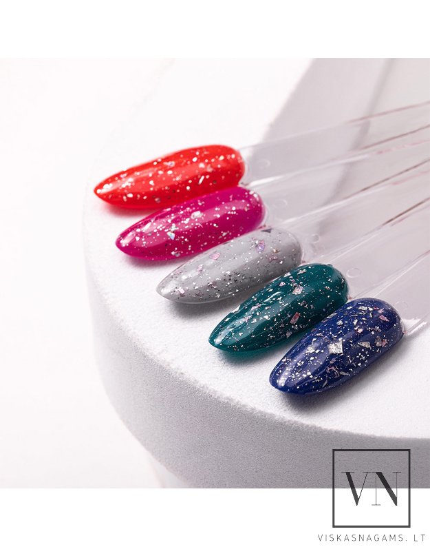 ALLELAC TOP VUITTONLAC SILVER viršutinis sluoksnis su blizgučiu, 5g 3