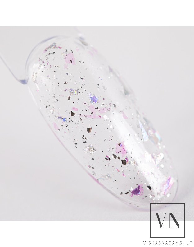 ALLELAC TOP VUITTONLAC SILVER viršutinis sluoksnis su blizgučiu, 5g 2