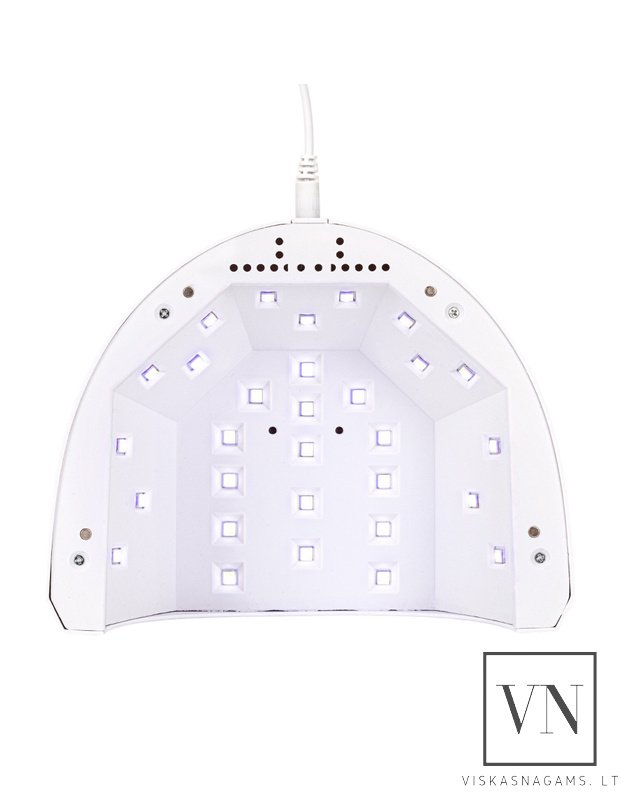 Nagų lempa LED/UV MOLLY NAILS SUN 1s PRO su veidrodiniu dugnu, 48W  1