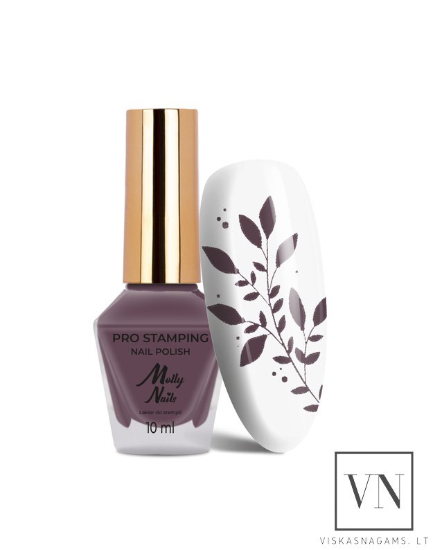 MOLLY NAILS nagų lakas štampavimui DARK PURPLE, Nr.14