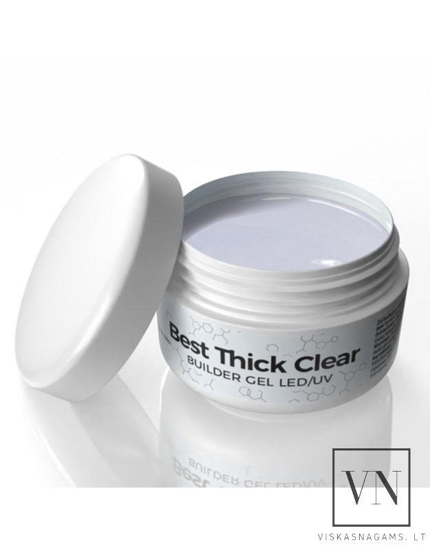 NTN BEST THICK CLEAR GEL trifazis UV/LED gelis, 30g