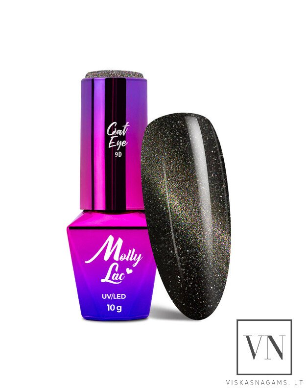 MOLLY LAC FLASHING CAT EYE magnetinis, šviesą atspindintis gelinis lakas, Nr.156