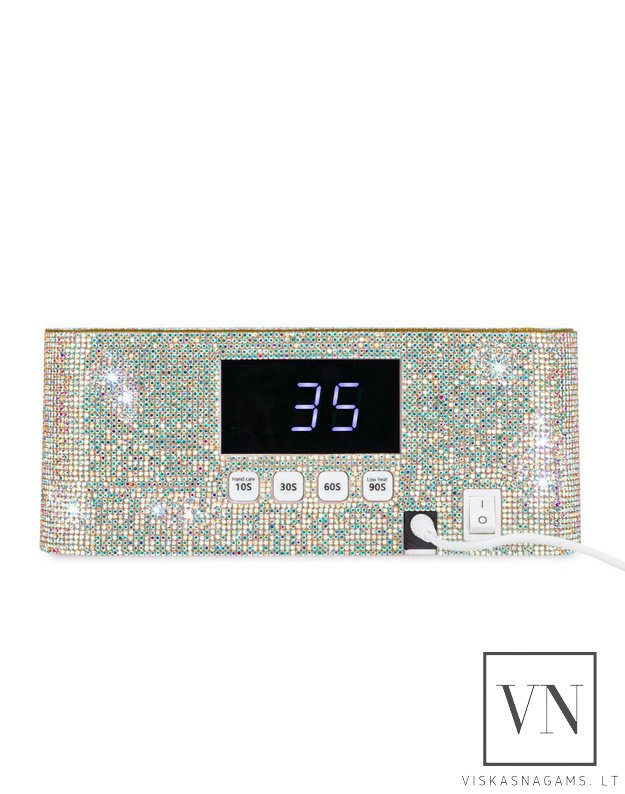 Nagų lempa LED/UV MOLLY CRYSTAL V9 su veidrodiniu dugnu, 36W 2