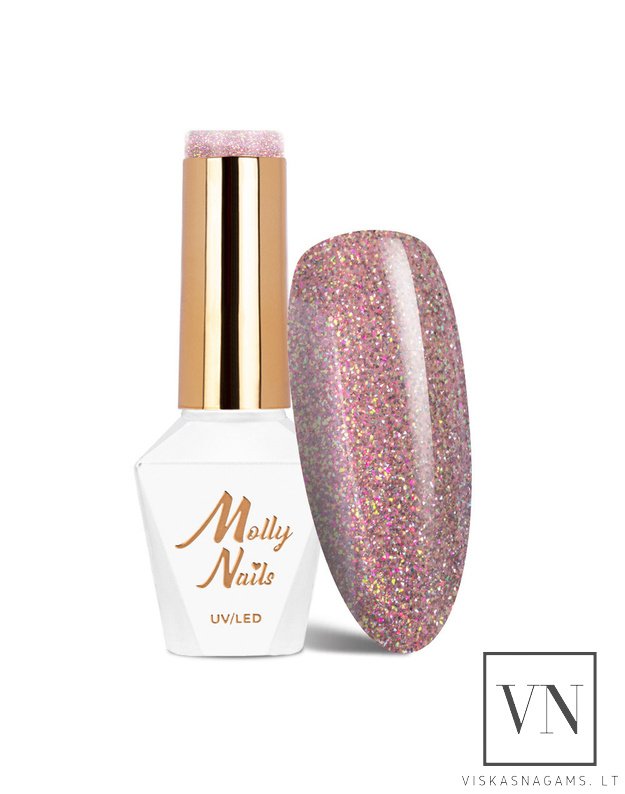 MOLLY NAILS šviesą atspindintis gelinis lakas, Nr.687