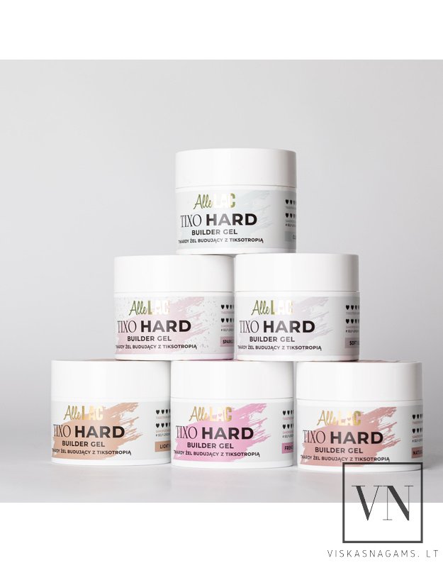 ALLELAC TIXO HARD SOFT BLUSH kietasis tiksotropinis gelis, 45g 5