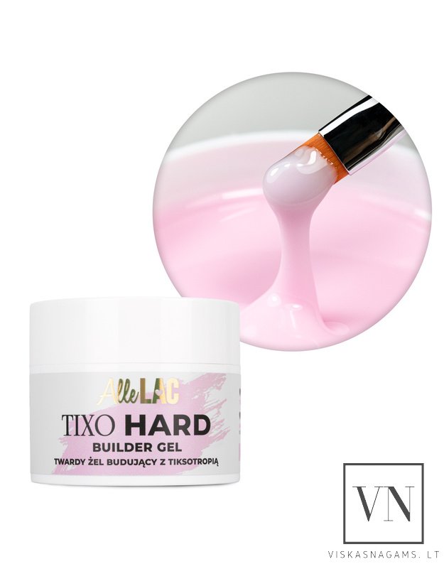 ALLELAC TIXO HARD SOFT BLUSH kietasis tiksotropinis gelis, 45g