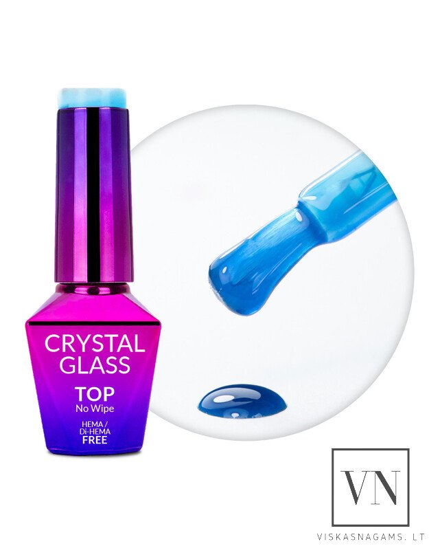 MOLLY LAC CRYSTAL GLASS BABY BLUE vitražinis viršutinis sluoksnis, 10g