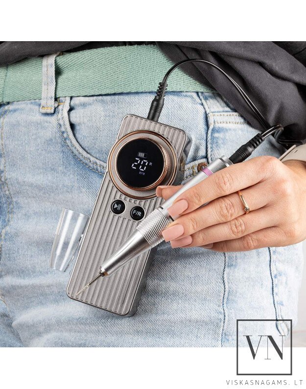 Įkraunama nagų freza GREY 108, 50W 3