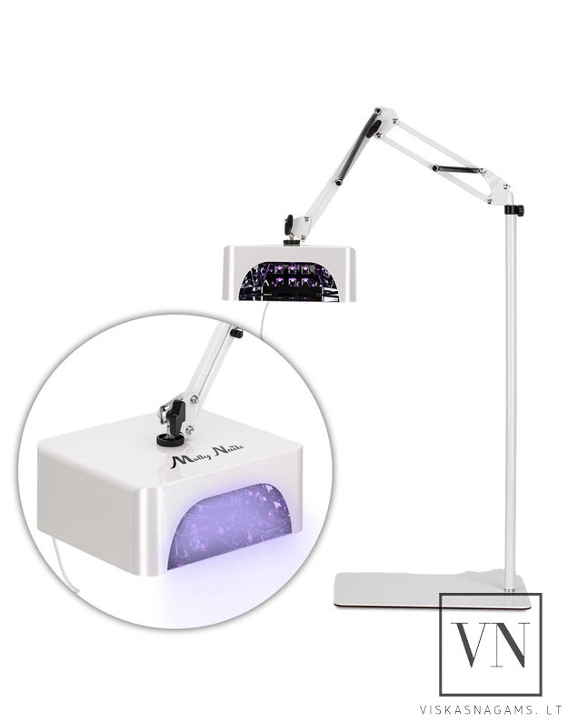 Nagų lempa LED/UV MOLLY V10 su veidrodiniu dugnu ir stovu pedikiūrui, 36W