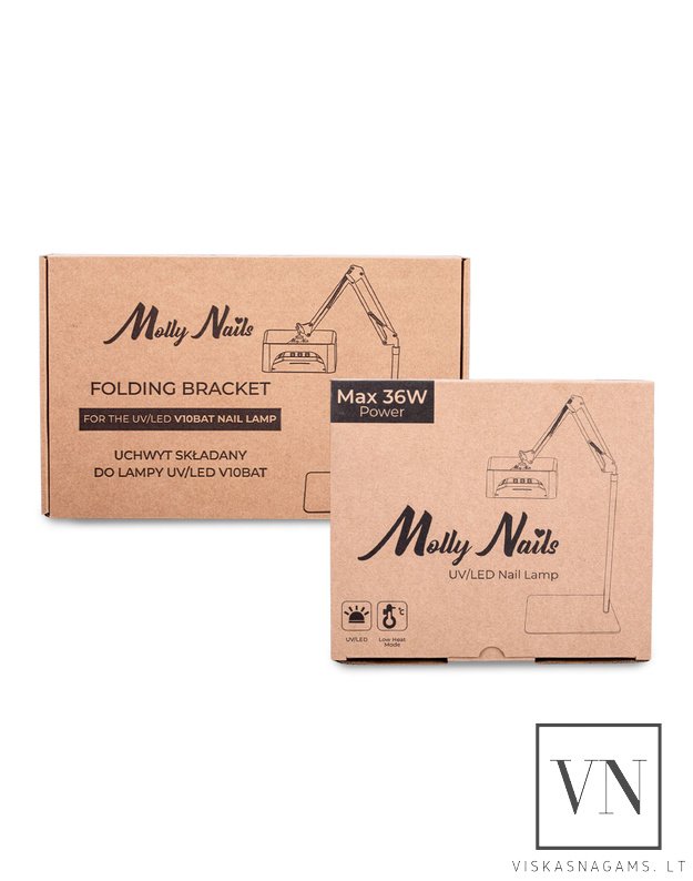 Nagų lempa LED/UV MOLLY V10 su veidrodiniu dugnu ir stovu pedikiūrui, 36W 9