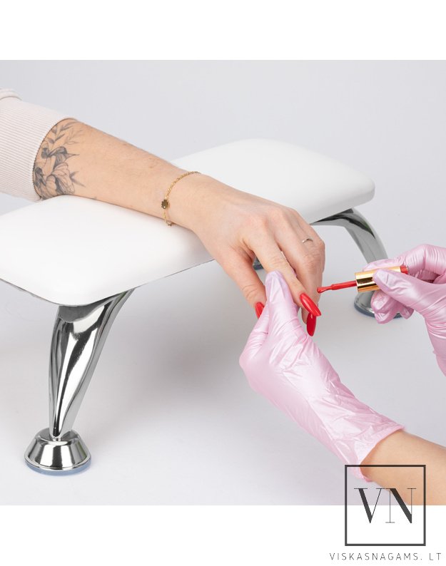 Porankis manikiūrui MOLLY NAILS WHITE SILVER 1