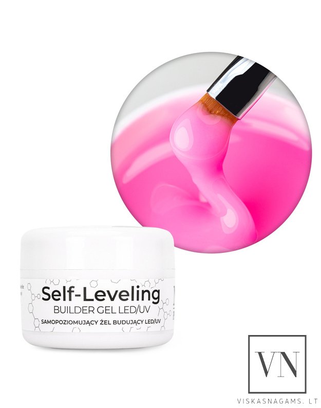 Gelis nagams savaime išsilyginantis NTN PREMIUM PINK, 30g