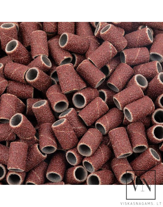 Šlifavimo antgaliai juostelės/būgneliai 5mm, 10vnt. 100grit. 1