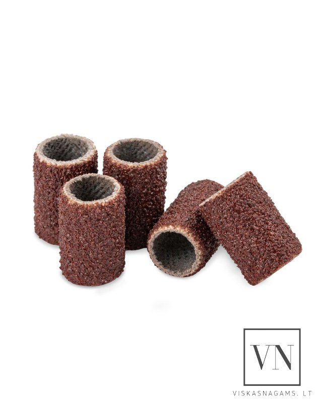 Šlifavimo antgaliai juostelės/būgneliai 5mm, 10vnt. 100grit.