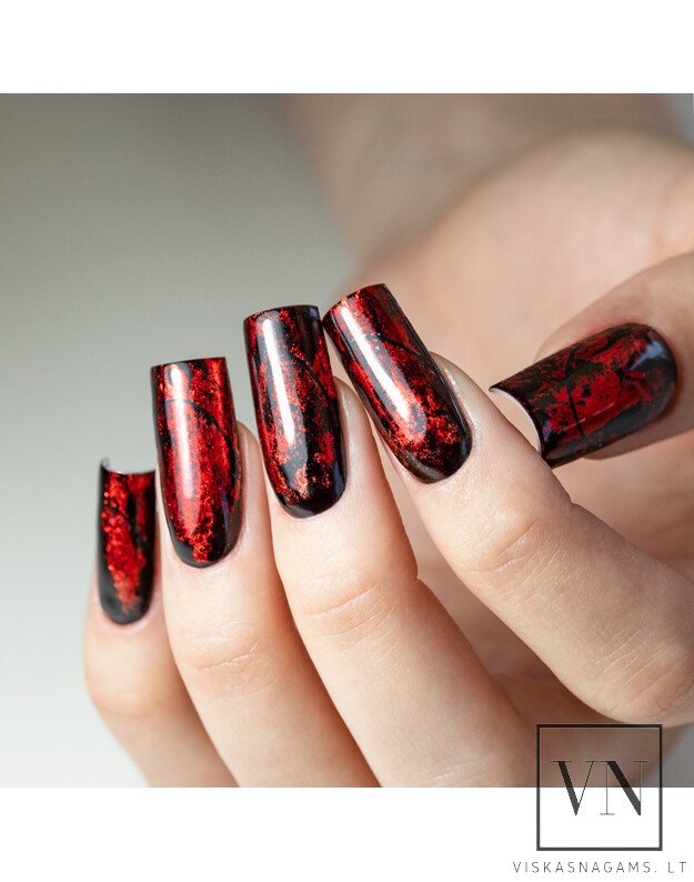 MOLLY LAC CRYSTAL GLASS RED vitražinis viršutinis sluoksnis, 10g