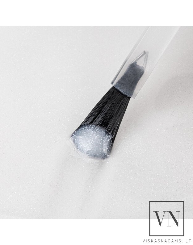 NTN PREMIUM FIBER OVERLAY GEL MILKY GLITTER gelis buteliuke su pluoštu, 7g 1