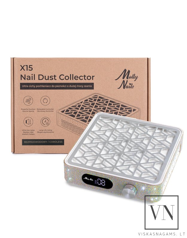 32W įkraunamas, belaidis dulkių surinkėjas MOLLY X15, CRYSTAL 5