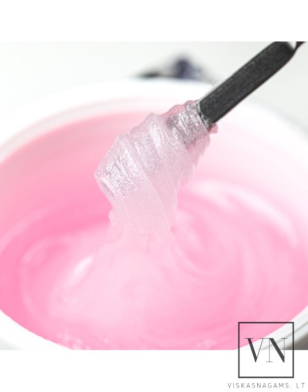 POLYGEL CLEAR GLASS PINK poligelis, 30g 1