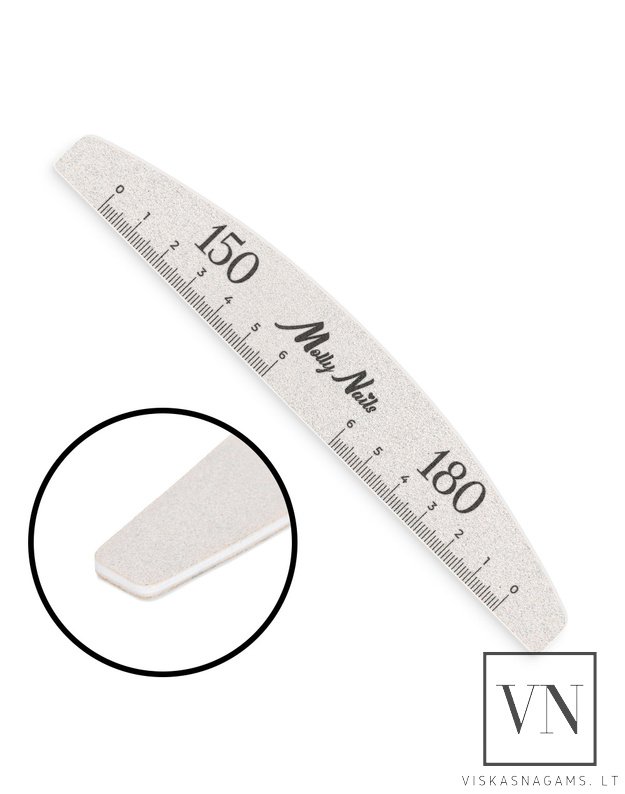 MOLLY HALFMOON dildė nagams su liniuote, 150/180