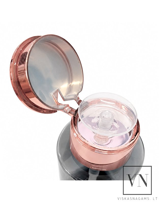 MOLLY NAILS BLACK dozatorius skysčiams su pompa – 200 ml, buteliukas