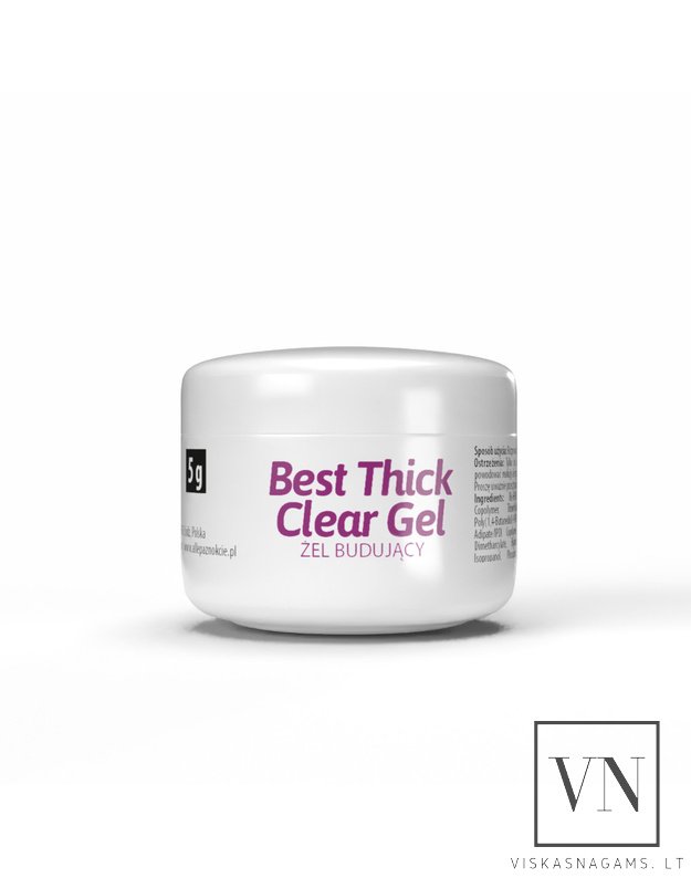 NTN BEST THICK CLEAR GEL trifazis UV/LED gelis, 5g 2