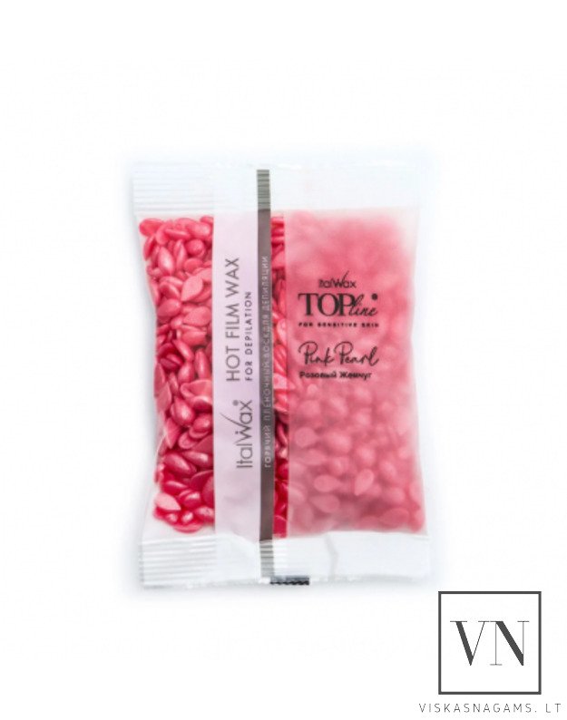 ItalWax TOP LINE PINK PEARL vaško granulės jautriai odai, 100g