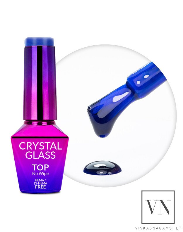 MOLLY LAC CRYSTAL GLASS BLUE vitražinis viršutinis sluoksnis, 10g