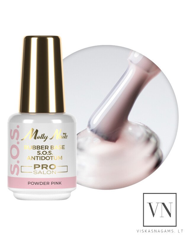 S.O.S. ANTIDOTUM RUBBER BASE POWDER PINK kaučiukinė bazė, 15g