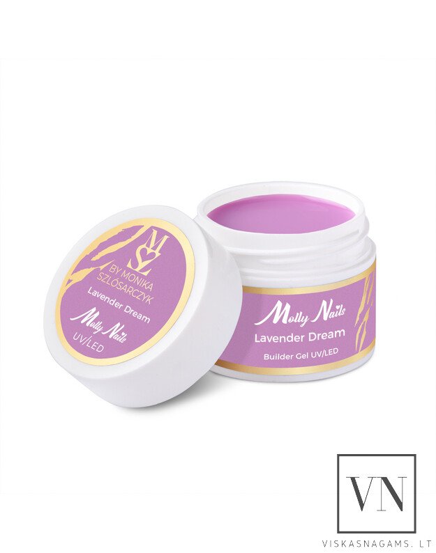 MOLLY NAILS BY MONIKA LAVENDER DREAM savaime išsilyginantis gelis, 15g