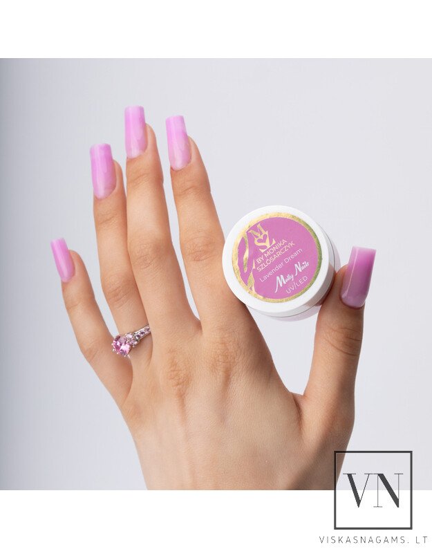 MOLLY NAILS BY MONIKA LAVENDER DREAM savaime išsilyginantis gelis, 15g 5