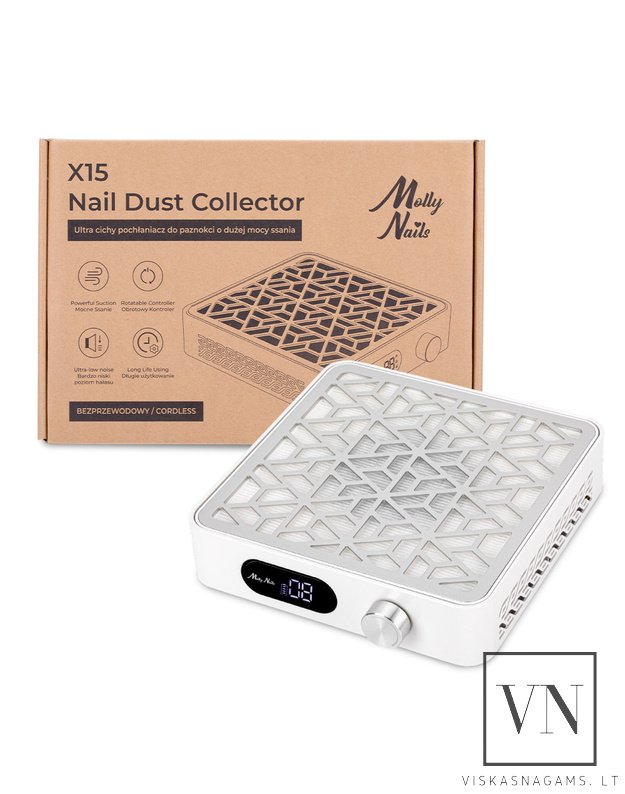 32W įkraunamas, belaidis dulkių surinkėjas MOLLY X15, WHITE 5