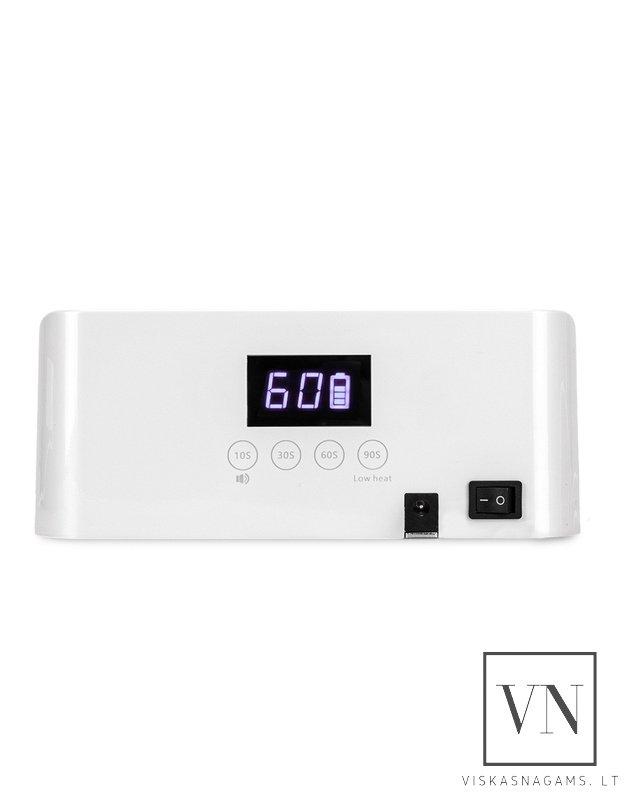 Įkraunama, belaidė nagų lempa LED/UV MOLLY V10 su veidrodiniu dugnu ir stovu pedikiūrui, 36W