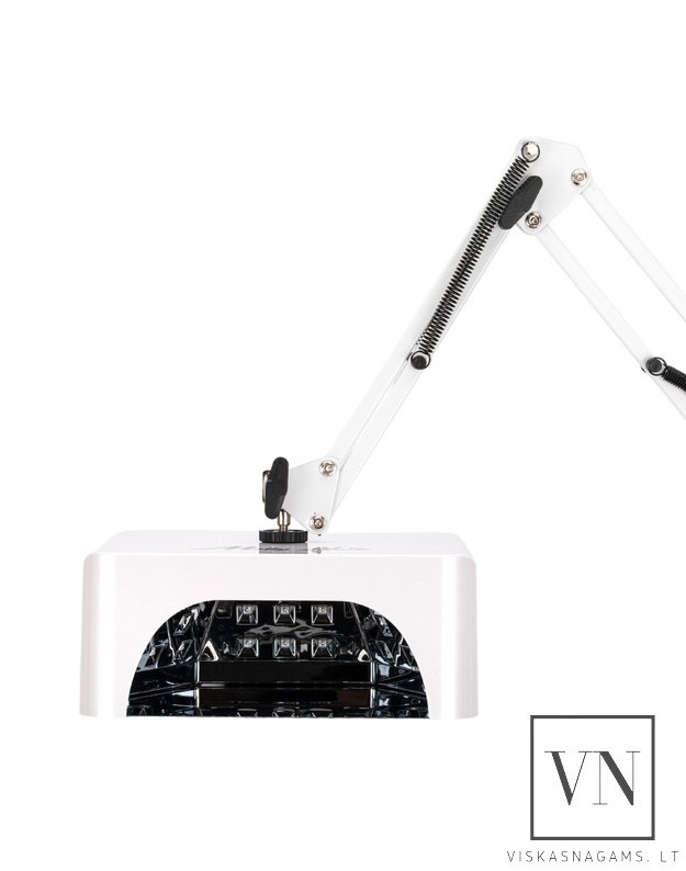 Įkraunama, belaidė nagų lempa LED/UV MOLLY V10 su veidrodiniu dugnu ir stovu pedikiūrui, 36W