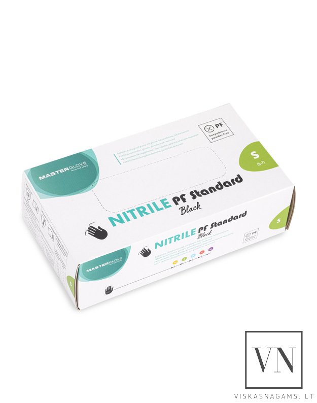 Vienkartinės nitrilinės pirštinės MASTER GLOVE S, 100vnt.