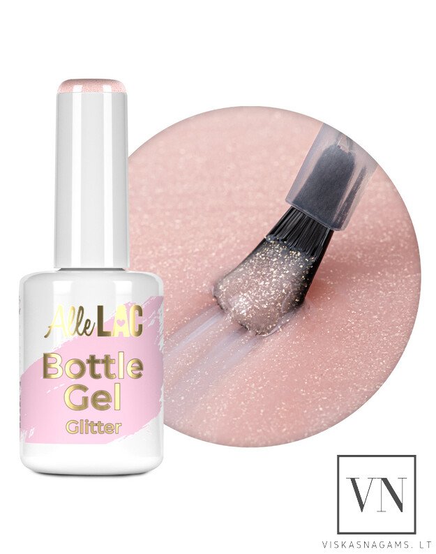 ALLELAC BOTTLE GEL gelis buteliuke, NUDE GLIMMER
