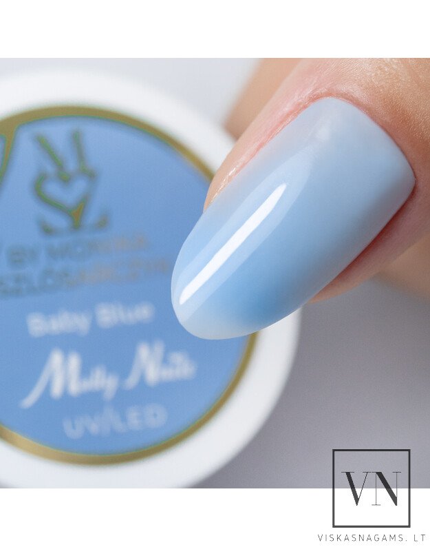 MOLLY NAILS BY MONIKA BABY BLUE savaime išsilyginantis gelis, 15g 1