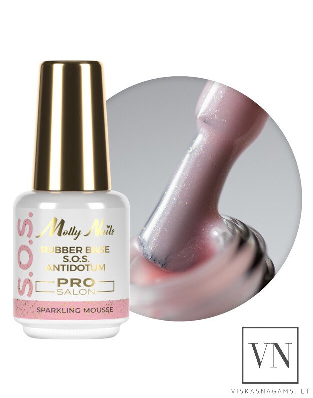 S.O.S. ANTIDOTUM RUBBER BASE SPARKLING MOUSSE kaučiukinė bazė, 15g