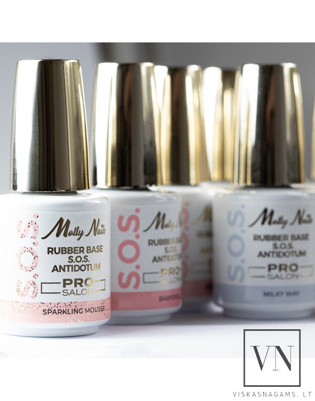 S.O.S. ANTIDOTUM RUBBER BASE SPARKLING MOUSSE kaučiukinė bazė, 15g 5